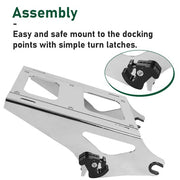 DURAFORCE Detachable Two-Up Luggage Trunk Mounting Luggage Rack For Harley Touring 14-26