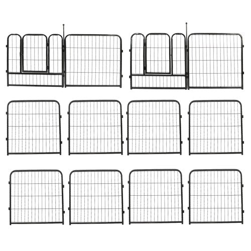 DURAFORCE 12 Panels 24x24 inch Dog Playpen Crate Fence Pet PlayPen Exercise Cage