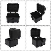 DURAFORCE 45L Motorcycle Rear Tour Box Top Case with Security Lock Helmet Case Waterproof