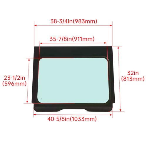 DURAFORCE Full Glass Windshield Aluminum Frame For 20-24 Polaris RZR Pro XP 2 and 4 seat