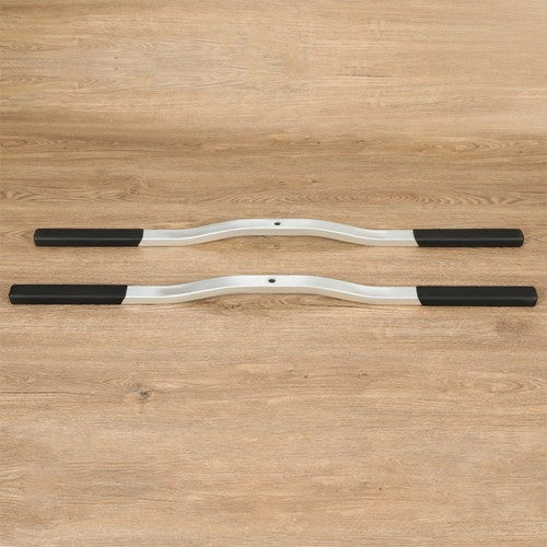 DURAFORCE For Snowmobile Trailer Ski Tie Down Bar w/ Black Boots 1 Pair Black & Silver