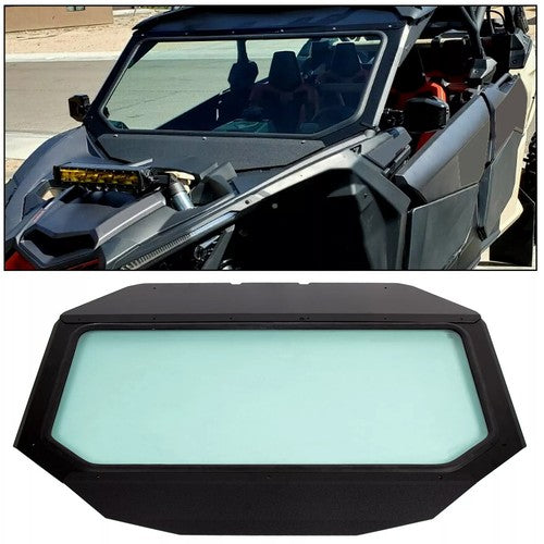 DURAFORCE Full Glass Windshield W/O wiper For 17-24 Can-Am Maverick X3 XDS XRS- UV Protect