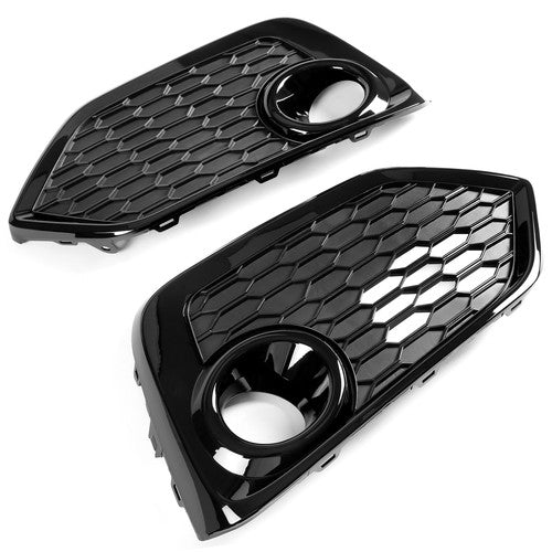 DURAFORCE Driver + Passenger Side Fog Light Lamp Cover For Honda Civic Hatchback 2017-2019