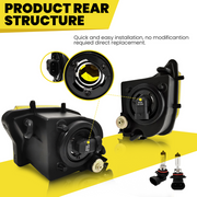 DURAFORCE Bumper Fog Lights Lamps LH RH for 2006-2010 for Lexus IS250 IS350 Fit