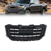 DURAFORCE New Gloss Black Plastic Front Bumper Grille For GMC Sierra 1500 2016 2017 2018
