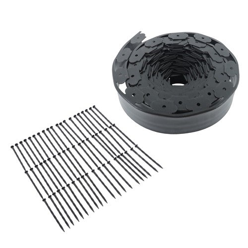 DURAFORCE 60ft Landscape Edging with 60 Spikes for Lawn 2 Inch Tall US Garden Edging