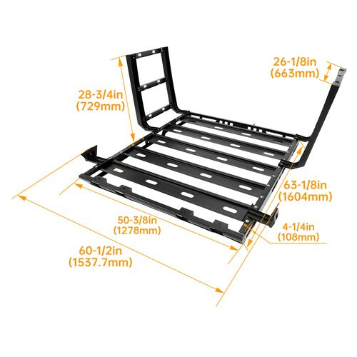 Roof Rack Luggage Carrier Cargo for Jeep Wrangler JK 07 18 2 Side Ladders 330 Lb
