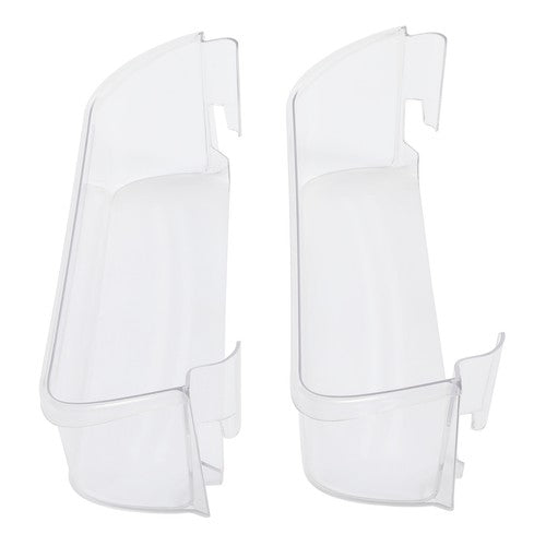 #240323002 Bottom Door Shelf Lower Bin Polycarbonate For Frigidaire 2Pcs