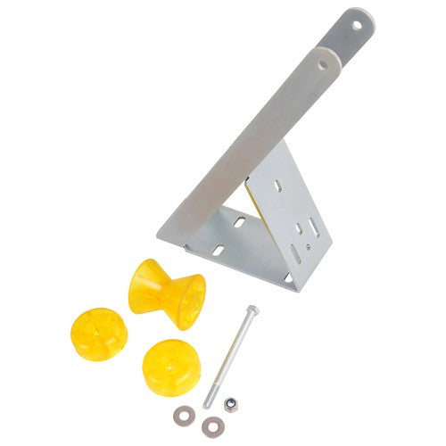 DURAFORCE Universal Boat Trailer Winch Stand Seat Steel With Yellow Roller For Winch Posts