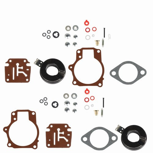 DURAFORCE US 2Pcs Carburetor Carb Rebuild Kit w Float Fit For Johnson Evinrude 50 55 60 HP