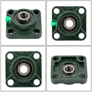 DURAFORCE 4pcs UCF202-10 Pillow Block Bearing 5/8" Bore 4-Bolt Self-Aligning Solid Base