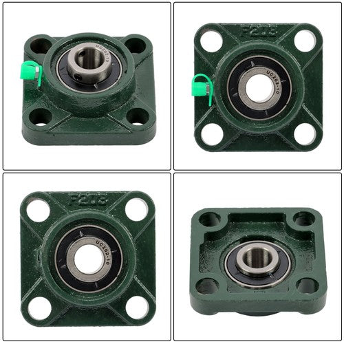 DURAFORCE 4pcs UCF202-10 Pillow Block Bearing 5/8" Bore 4-Bolt Self-Aligning Solid Base