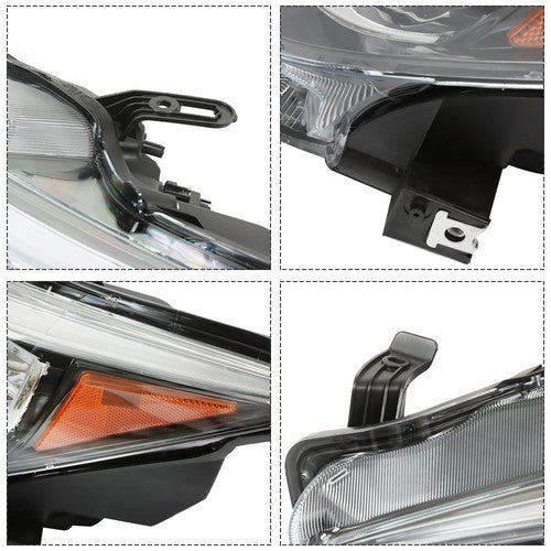 DURAFORCE Pair Projector For Infiniti Q50 2014-2017 Passenger+Driver Side Clear Headlights
