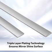 DURAFORCE 4 Pcs Chrome Side Skirt Door BODY MOLDINGS TRIMS For 2015-20 Chevrolet Impala
