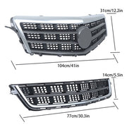 DURAFORCE For Cadillac ATS 2013-2014 2Pcs Front Upper Bumper Grille + Lower Grille Plastic