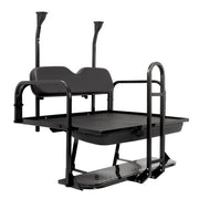 DURAFORCE Black Rear Flip Seat Kit with Grab Bar For 2004-Up Club Car Precedent Golf Cart