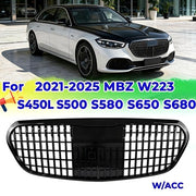 DURAFORCE For 2021-2025 Mercedes-Benz W223 S450L S500 S580 S680 Maybach Front Grille W/ACC