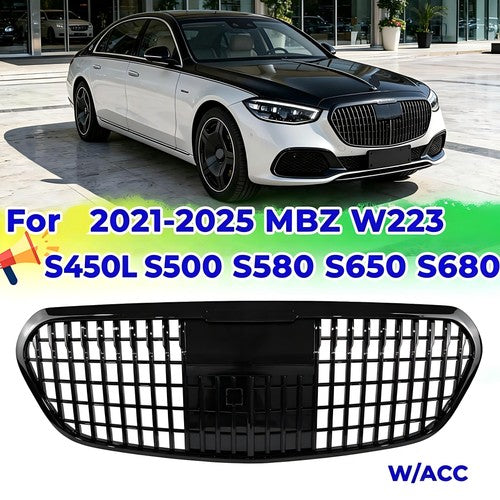 DURAFORCE For 2021-2025 Mercedes-Benz W223 S450L S500 S580 S680 Maybach Front Grille W/ACC