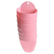DURAFORCE Pink Self-Watering Plant Flower Pot Wall Hanging Plastic Planter Garden 7 Pack
