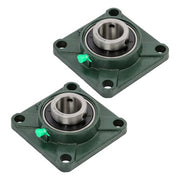 DURAFORCE 2 Pack UCF207-20 Flange Pillow Block Bearing, 1-1/4 inch Bore, Self-Alignment