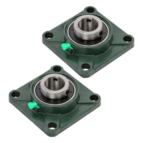 DURAFORCE 2 Pack UCF207-20 Flange Pillow Block Bearing, 1-1/4 inch Bore, Self-Alignment