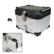 DURAFORCE Motorcycle Aluminum Trunk Rear Top Case Luggage Tour Tail Tool Box Lock 45L NEW