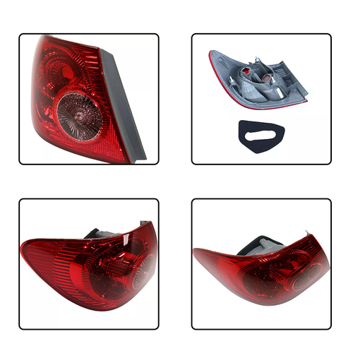 For 2003-2008 Toyota Corolla Outer+Inner Tail Lights Left Driver Side Clear Lens