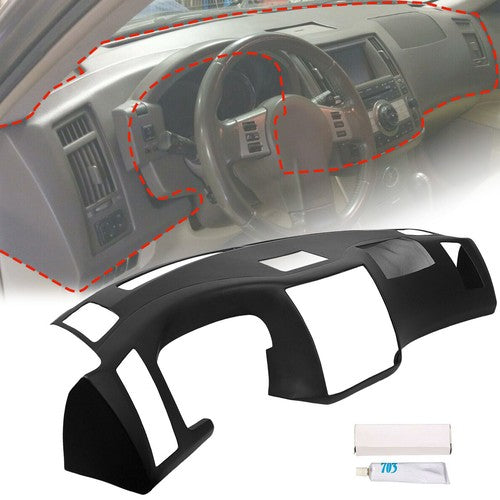 DURAFORCE Black Painted Dash Cover Dash Cap with Glue for 2006-2008 Infiniti FX35