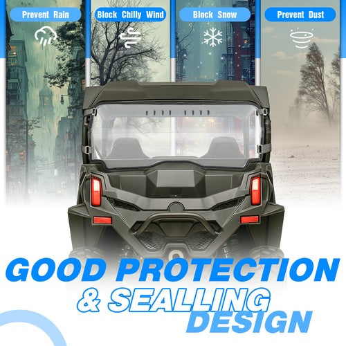 Clear Rear Windshield for CFMOTO ZForce 950 Sport Trail 800 Trail 23 25 Vented