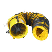 DURAFORCE 12 in 2300cfm Heavy Duty industrial blower with 25-Foot flexible PVC Hoses
