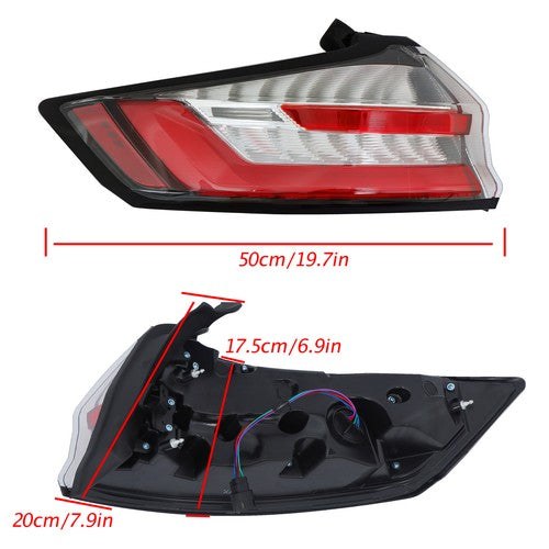 DURAFORCE LH/Driver Side Rear LED Outer Lamp Tail Light For Ford Edge 2019-2023 Red Lens