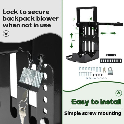 DURAFORCE Trailer Back Pack Sprayer Blower Rack For Open & Enclosed Lawn Landscape Trucks