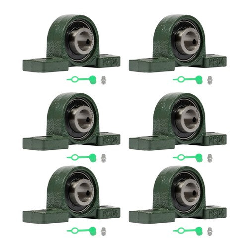 DURAFORCE 6× UCP204-12 Pillow Block Mounted Ball Bearing 3/4" Bore Cast Iron Base
