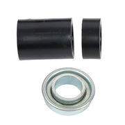 DURAFORCE 2PCS 14.5x4-8 Solid Wheels w/Toothed Tread, Silver Hub Black&Silver Replace Tire