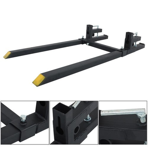 DURAFORCE 60" 2000lbs Clamp on Pallet Forks Loader Bucket Skidsteer Tractor New