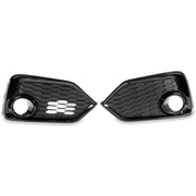 DURAFORCE Driver + Passenger Side Fog Light Lamp Cover For Honda Civic Hatchback 2017-2019