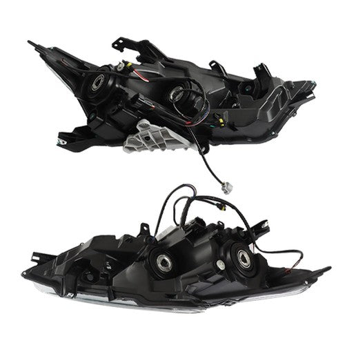 DURAFORCE For Maxima S|SL|SV 2016-2017 18 Headlights Clear Lens LH+RH Pair Housing Chrome