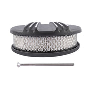 DURAFORCE Black Cast Aluminum Half Finned 12″ Air Cleaner Assembly for Chevy Mopar Classic