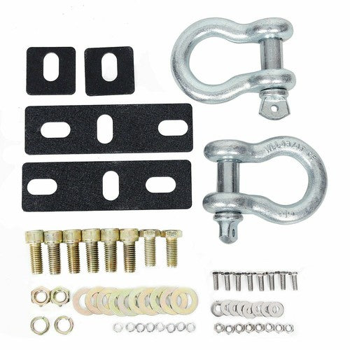 Front Bumper With Winch Plate D Rings Rock Crawler for Jeep Wrangler 87-06 TJ YJ