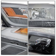 DURAFORCE Passenger Headlight Fit For Ford Explorer 2016 217 2018 Halogen w/LED DRL Clear
