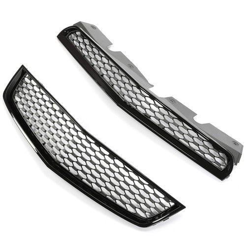 Black Front Upper Bumper Grille Honeycomb For 10-15 Chevy Equinox