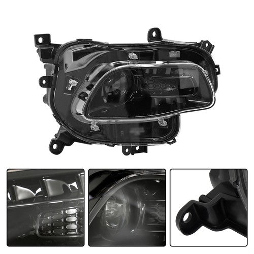 DURAFORCE Pair For 2014-2018 Jeep Cherokee Headlight Replacement HID/Xenon Clear Lens L+R