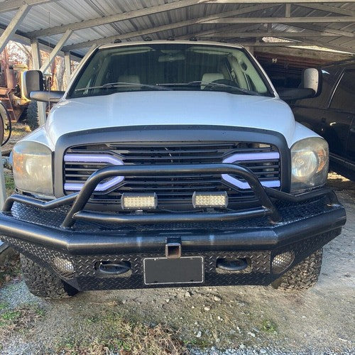 Front Hood Black Grille Shell Light for Dodge RAM 2500 3500 1500 2006-2009