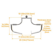 DURAFORCE Chrome Highway Bars Engine Guard Crash Bar For Harley Heritage Softail 1986-1999