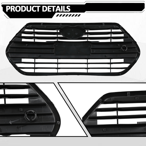 DURAFORCE For 2013-2017 Hyundai Veloster Turbo Front Upper Grille Matte Black 865612V510