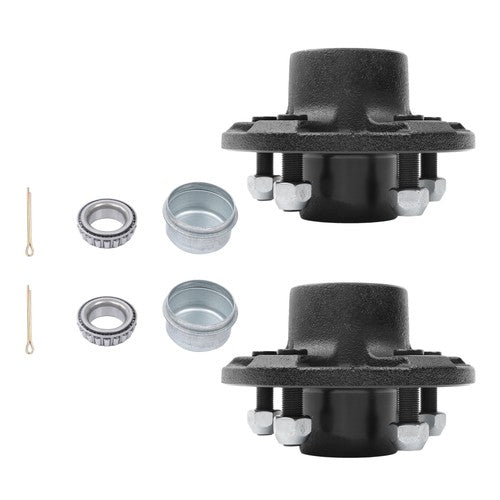 DURAFORCE 2-Pack Pre-assembled 5-Lug 4.5"Trailer Wheel Hub For 3,500 lbs #84 Trailer Axle