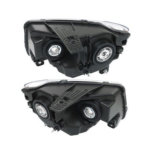 DURAFORCE Halogen Clear Pair Chrome For Jeep Grand Cherokee 11-13 Compass 11-17 Headlights
