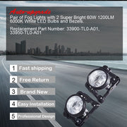 DURAFORCE Front Bumper For Acura TSX 09-10 33900/33950-TL0-A01 Fog lamp assembly w/Bulbs