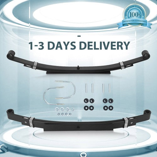 DURAFORCE Heavy Duty Rear Leaf Springs 3 Leaf Suspension For Club Car DS Golf Cart 1981-Up