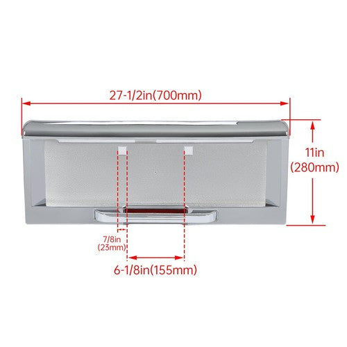 Rear License Plate Trim Cover Frame for 2003 2005 Hummer H2 SUV Chrome With Holes